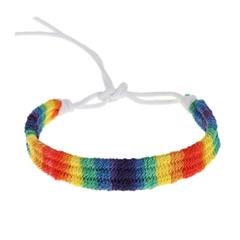 Vòng tay LGBT lục sắc cầu vồng dây bện