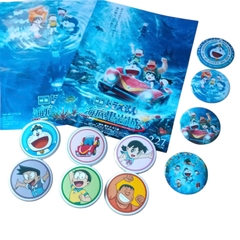 Combo 9 Huy Hiệu Cài Áo Doraemon Movie 2026 Tặng 1 Huy Hiệu Đặc Biệt Random