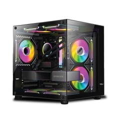 Thùng máy Aqual X2-M | Micro-ATX, Đen