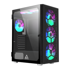 Thùng máy Montech X3 Glass - Đen | Gắn sẵn 6 fan RGB