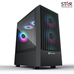 Thùng máy Jetek Game – X1 Tặng 3 Fan RGB (Đen)