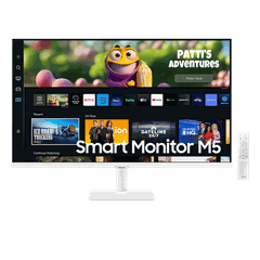 Màn hình thông minh Samsung M5 LS32CM501EEXXV | 32 inch, Full HD, VA, 60Hz, 4ms, HDR10, phẳng, WiFi 5, Bluetooth 5.2, remote, trắng