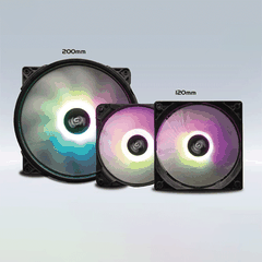 Fan case VSP 2020 Led RGB (Gồm 1 fan 20cm và 2 fan 12cm)