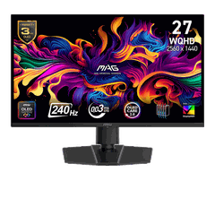 Màn hình Gaming MSI MAG 273QP QD-OLED X24 | 26.5 inch, 2K, QD-OLED, 240Hz, 0.03ms, phẳng