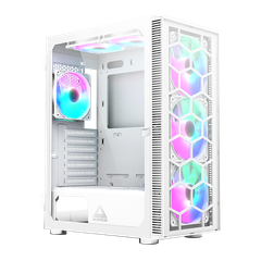 Thùng máy Montech X3 Glass - Trắng | Gắn sẵn 6 fan RGB