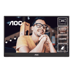 Màn hình di động AOC 16T20 | 15.6 inch, Full HD, IPS, 60Hz, 5ms, 16.7 triệu màu, USB-C, kèm Foldable Smart Cover