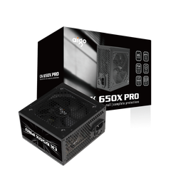 Nguồn Aigo CK650X Pro A.PFC | 85 Plus, Cáp dẹt đen, Dual CPU