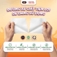 Combo 4 Bịch Giấy Vệ Sinh BP Tissue 10 Cuộn Dày 3 Lớp Cao Cấp Mềm Mịn An Toàn Lành Tính Dịu Nhẹ( Tặng 2 gói giấy rút 270 tờ )
