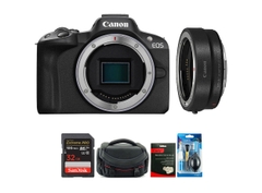 Canon EOS R50 + Kèm Ngàm Canon EF-EOS R, White (Chính hãng)