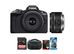 Canon EOS R50 + Kèm Kit Lens 18-45mm + RF 50mm f/1.8 STM (Chính hãng)