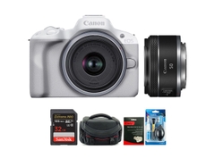 Canon EOS R50 + Kèm Kit Lens 18-45mm + RF 50mm f/1.8 STM (Chính hãng)