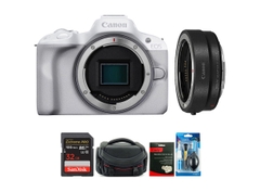 Canon EOS R50 + Kèm Ngàm Canon EF-EOS R, White (Chính hãng)