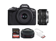 Canon EOS R50 + Kèm Kit Lens 18-45mm + RF 50mm f/1.8 STM (Chính hãng)