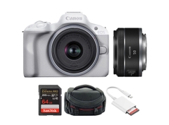 Canon EOS R50 + Kèm Kit Lens 18-45mm + RF 50mm f/1.8 STM (Chính hãng)