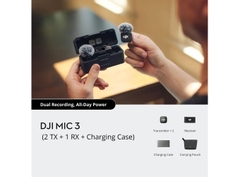 Microphone DJI Mic 3 (2 TX + 1 RX + Hộp sạc)