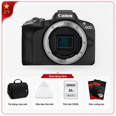 Canon EOS R50 Mới 100% – (Tặng Thẻ 32GB, Dán Màn Hình, Đầu Đọc Thẻ)