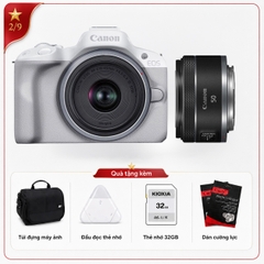 Canon EOS R50 + Kèm Kit Lens 18-45mm + RF 50mm f/1.8 STM (Chính hãng)