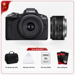 Canon EOS R50 + Kèm Kit Lens 18-45mm + RF 50mm f/1.8 STM (Chính hãng)