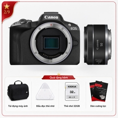 Canon EOS R50 + Lens Canon RF 50mm f/1.8 STM (Chính hãng)