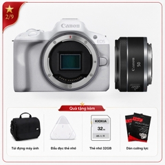 Canon EOS R50 + Lens Canon RF 50mm f/1.8 STM (Chính hãng)