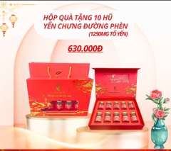 Hộp quà 10 hũ yến chưng sẵn đường phèn 1250mg tổ yến