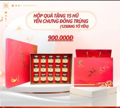 Hộp quà 15 hũ yến chưng đông trùng hạ thảo 1250mg
