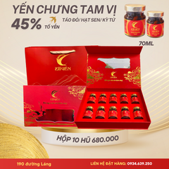 Yến Sào chưng sẵn  tam vị 45%  Tổ Yến