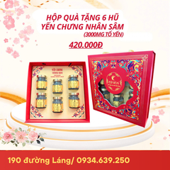 Yến sào chưng sẵn  nhân sâm 3000mg Tổ Yến
