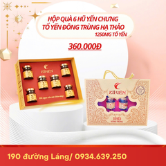 Hộp quà 15 hũ yến chưng đông trùng hạ thảo 1250mg