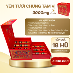 Yến Sào chưng sẵn  tam vị 3000mg Tổ Yến