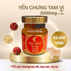 Yến Sào chưng sẵn  tam vị 3000mg Tổ Yến