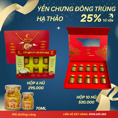 Yến chưng sẵn Đông Trùng HT - 25% Tổ Yến