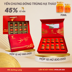 Yến chưng sẵn Đông Trùng HT - 45% tổ Yến