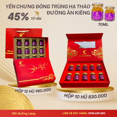 Yến chưng Đông Trùng HT - Đường ăn kiêng 45% Tổ Yến