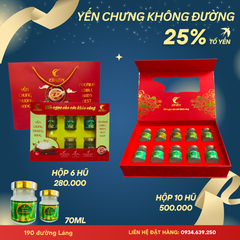Yến Sào chưng sẵn  không đường 25%  Tổ Yến