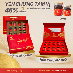 Yến Sào chưng sẵn  tam vị 45%  Tổ Yến