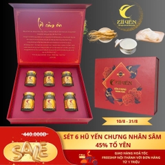 Yến sào chưng sẵn  nhân sâm 45% Tổ Yến