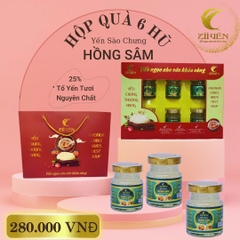 Yến chưng sẵn  hồng sâm 25% Tổ Yến