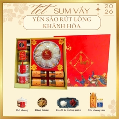 Hộp quà tết yến sào rút lông 100g - 50g