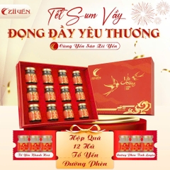 Hộp quà 10 hũ yến chưng sẵn đường phèn 1250mg tổ yến