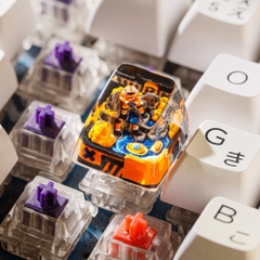 Astronaut - Orange Fishing Artisan Keycap Breakwooden