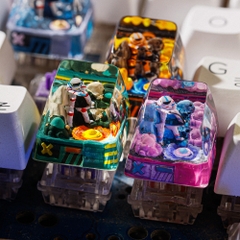 Astronaut - Pink Fishing Artisan Keycap Breakwooden