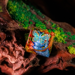 Blue Butterfly Artisan Keycap Breakwooden