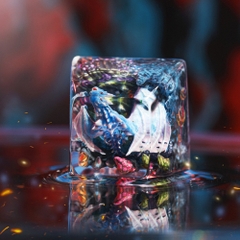 Blue Dragon Artisan Keycap Breakwooden 2