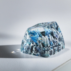 Blue Dragon Artisan Keycap Breakwooden 3