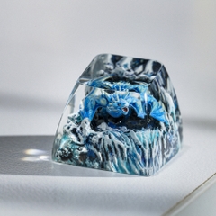 Blue Dragon Artisan Keycap Breakwooden 3