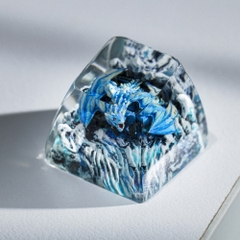 Blue Dragon Artisan Keycap Breakwooden 3