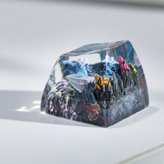 Blue Dragon Artisan Keycap Breakwooden 4