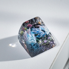 Blue Dragon Artisan Keycap Breakwooden 4