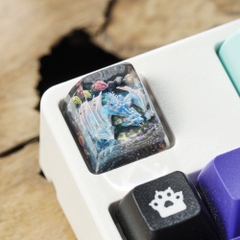 Blue Dragon Artisan Keycap Breakwooden 4